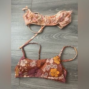 Target floral bikini tops xs